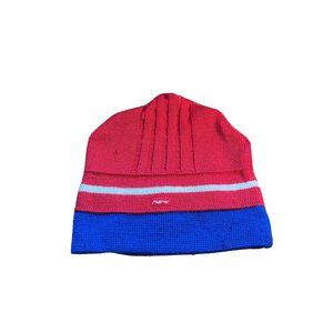 Rare Steffner Made in Austria Pure Wool Beanie/Ski Hat Red White & Blue